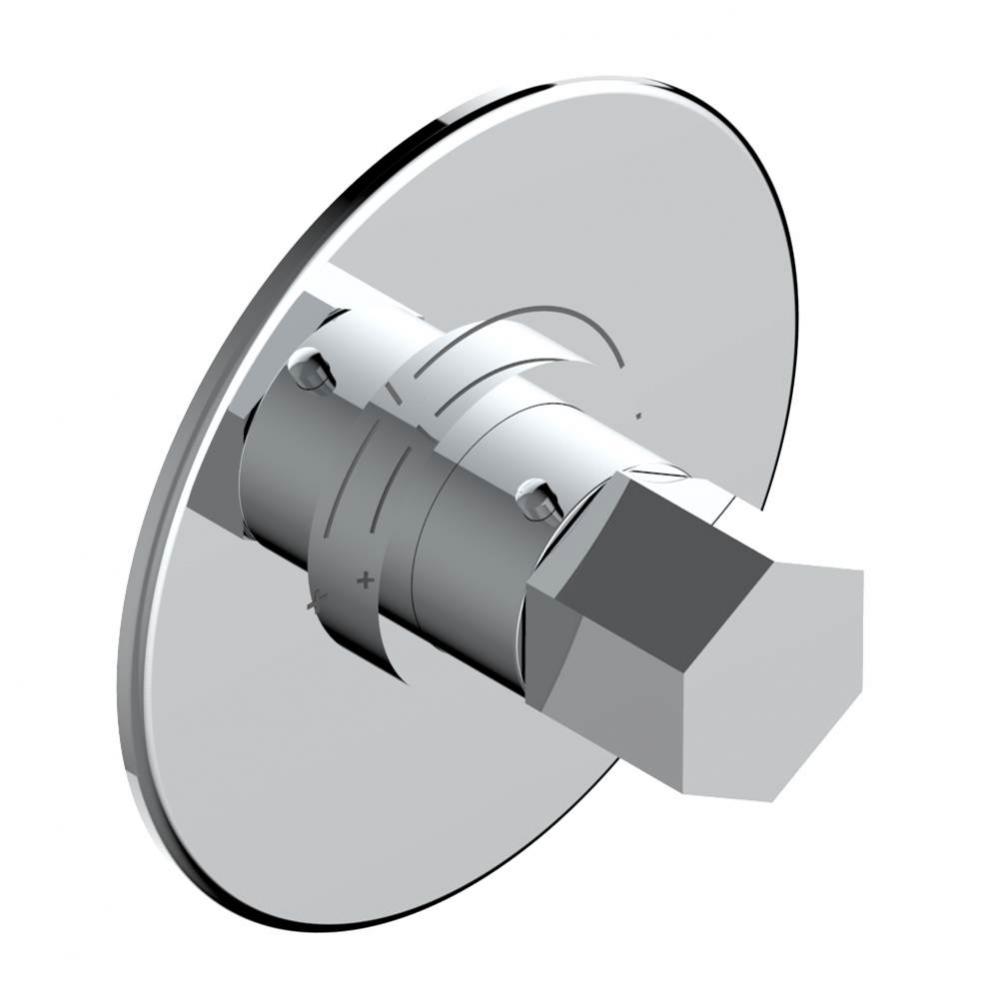 Trim for THG thermostatic valve, rough part supplied with fixing box ref. 5 200AE/US - Round plate