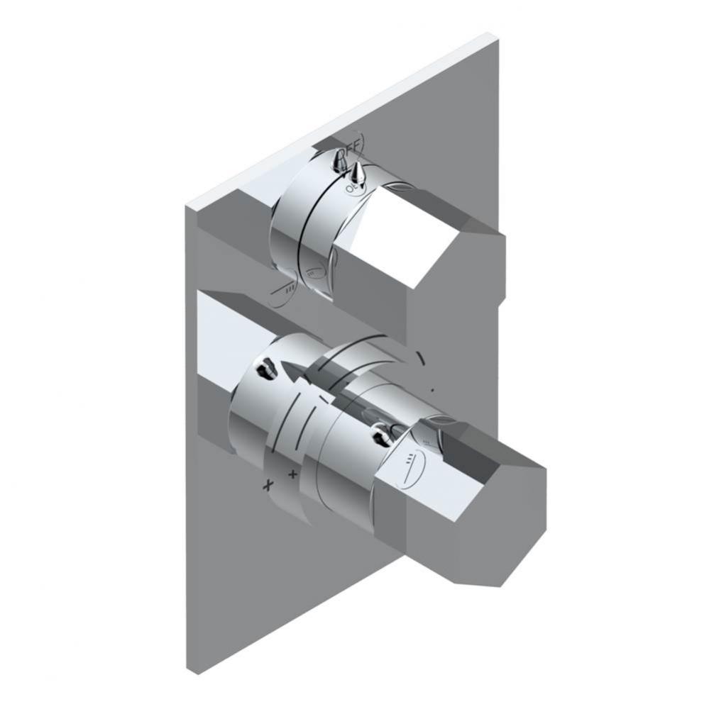 Trim for thg thermostat with 2-way diverter, rough part supplied with fixing box ref. 5 500AE/US