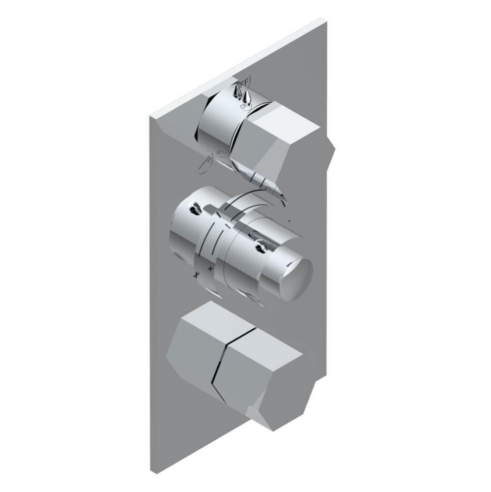 Trim for thg thermostat with 2-way diverter and on/off control, rough part supplied with fixing bo