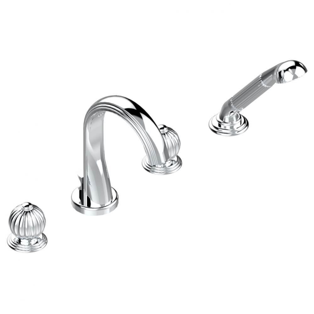 U1A-112BUS - Deck Mounted Tub Filler With Diverter Spout And Handshower 3/4'' Valves