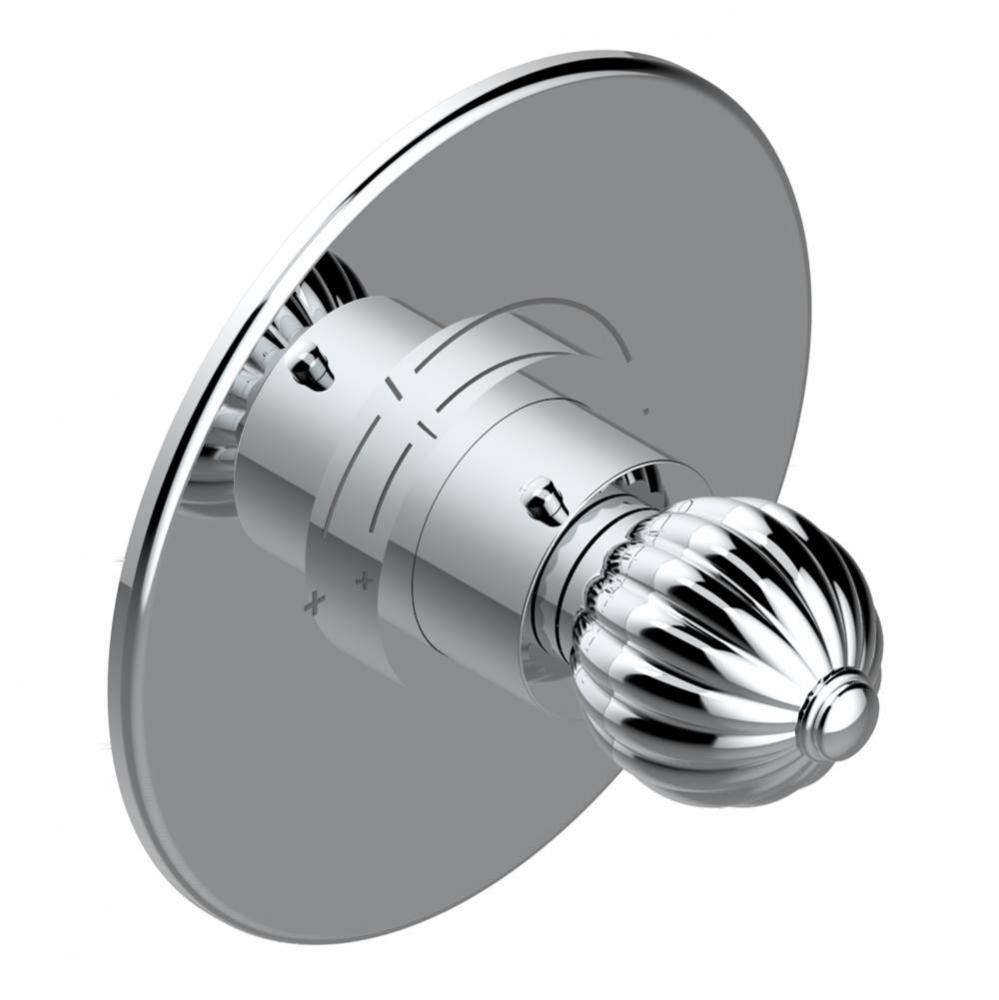 Trim for THG thermostatic valve, rough part supplied with fixing box ref. 5 200AE/US - Round plate