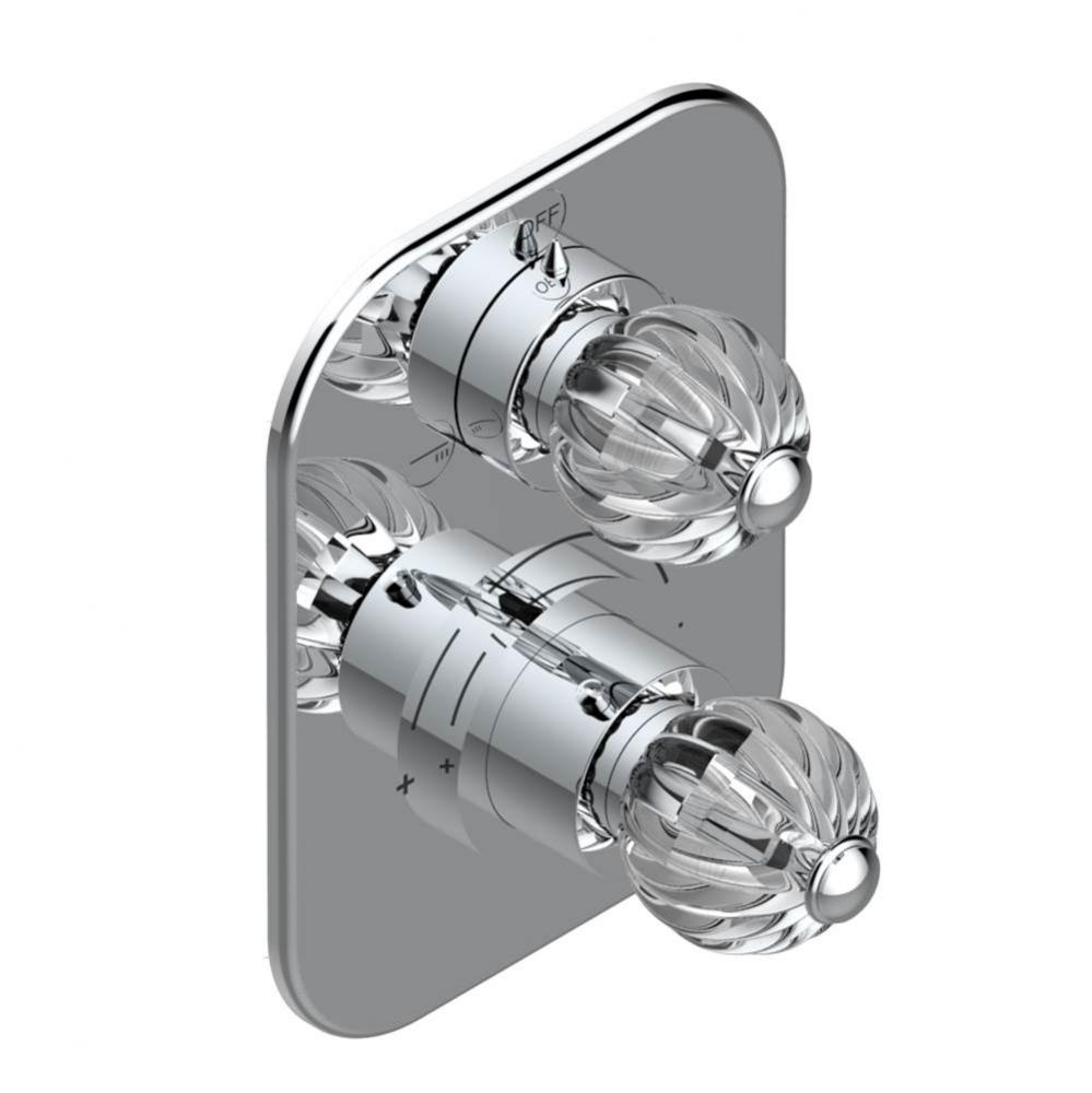 Trim for thg thermostat with 2-way diverter, rough part supplied with fixing box ref. 5 500AE/US