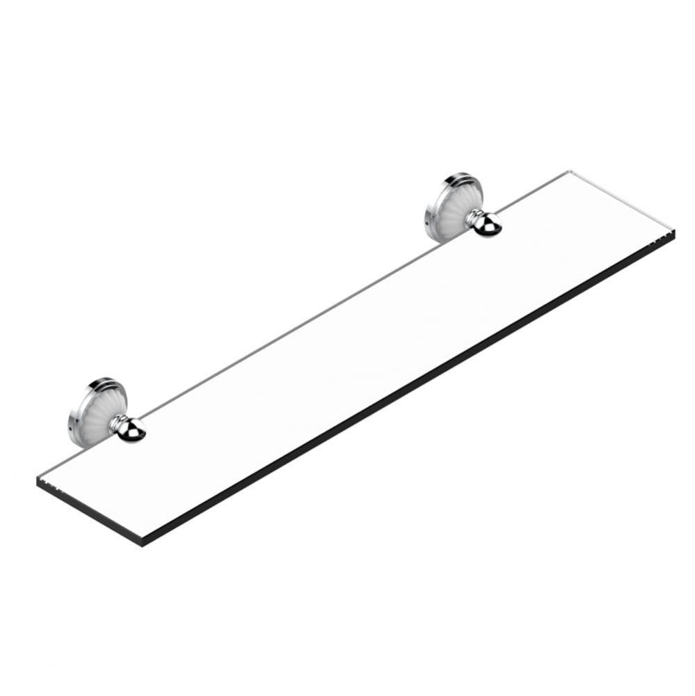 Glass shelf with brackets