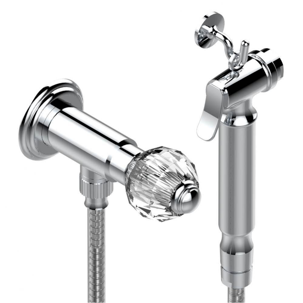 U1K-5840/8US - Handheld Spray Bidet With Hose Elbow/Hook