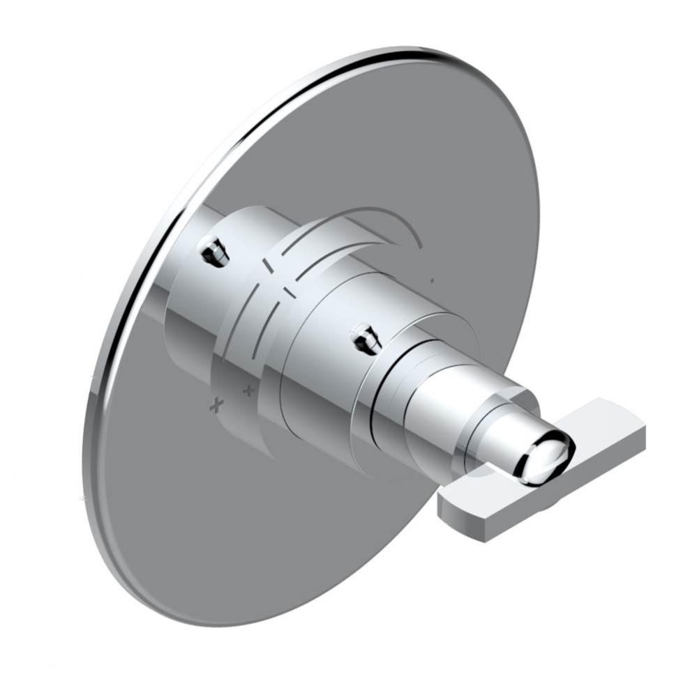 Trim for THG thermostatic valve, rough part supplied with fixing box ref. 5 200AE/US - Round plate