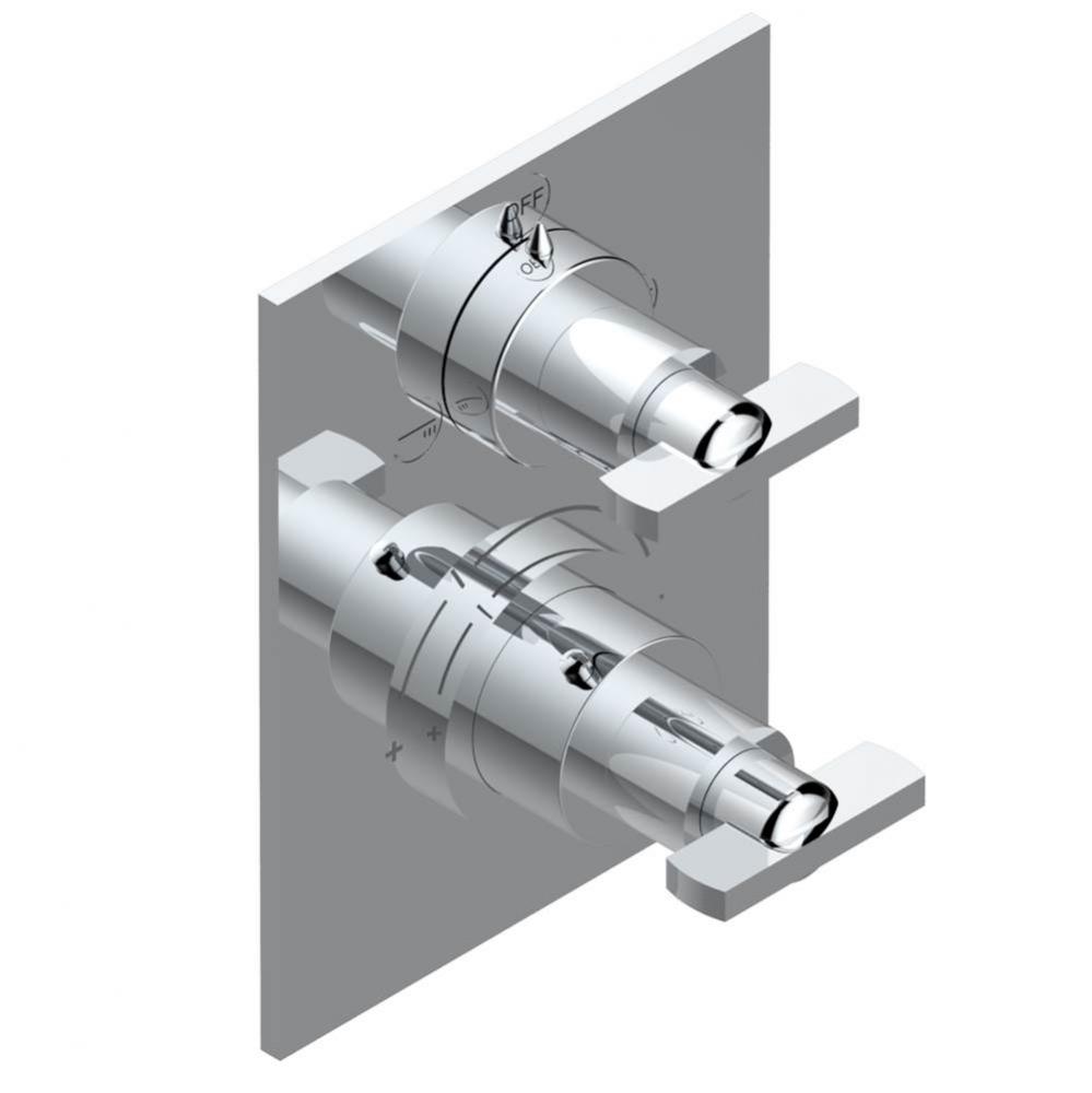 Trim for thg thermostat with 2-way diverter, rough part supplied with fixing box ref. 5 500AE/US