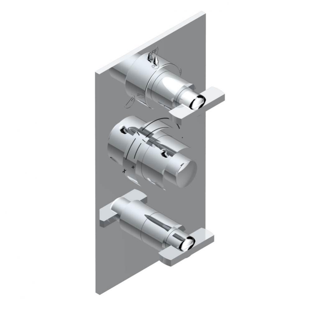 Trim for thg thermostat with 2-way diverter and on/off control, rough part supplied with fixing bo