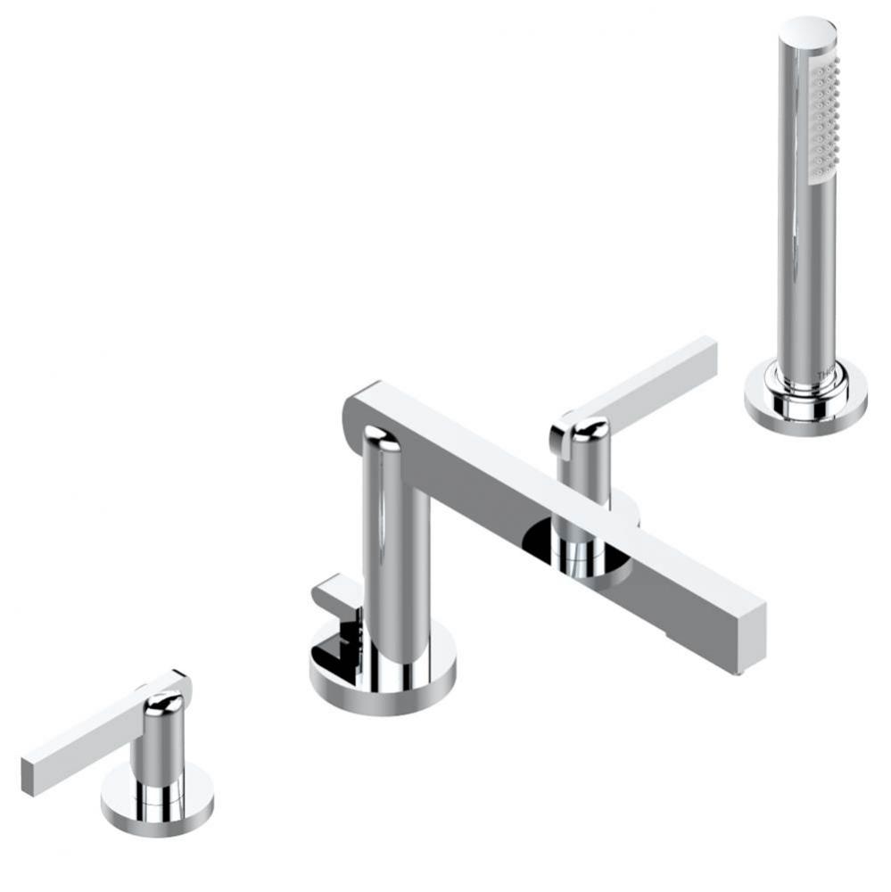 Roman tub set with divertor spout and handshower, 3/4'' valves