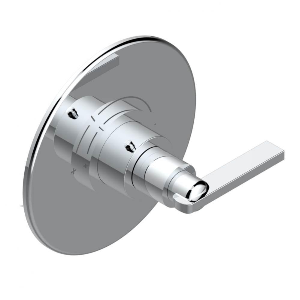 Trim for THG thermostatic valve, rough part supplied with fixing box ref. 5 200AE/US - Round plate