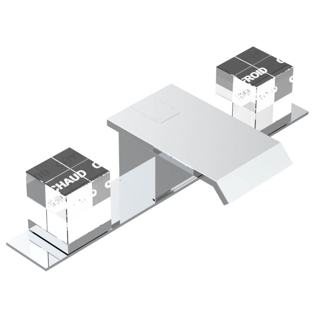 WIDESPREAD LAVATORY SET W/ PLATE AND DRAIN