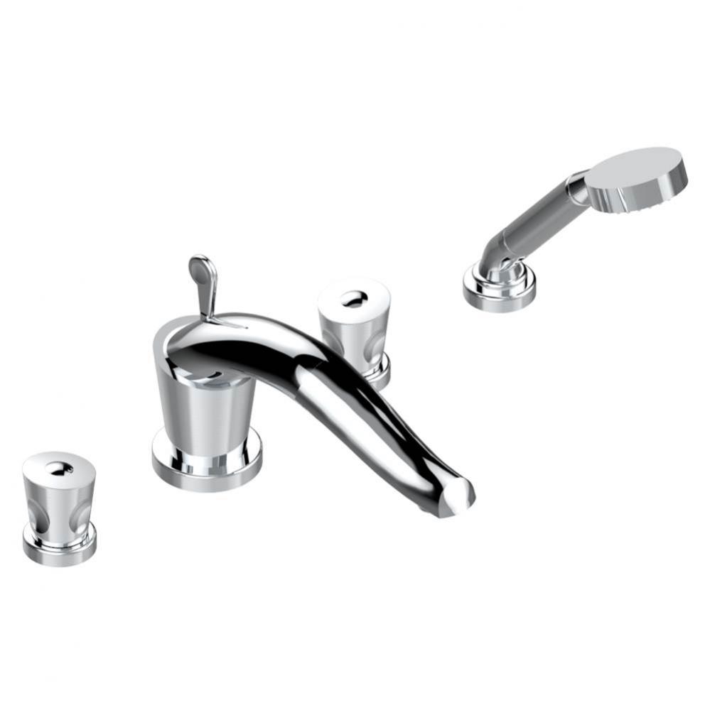 U3A-112BSGUS - Deck Mounted Tub Filler With Diverter Goliath Spout And Handshower 3/4''