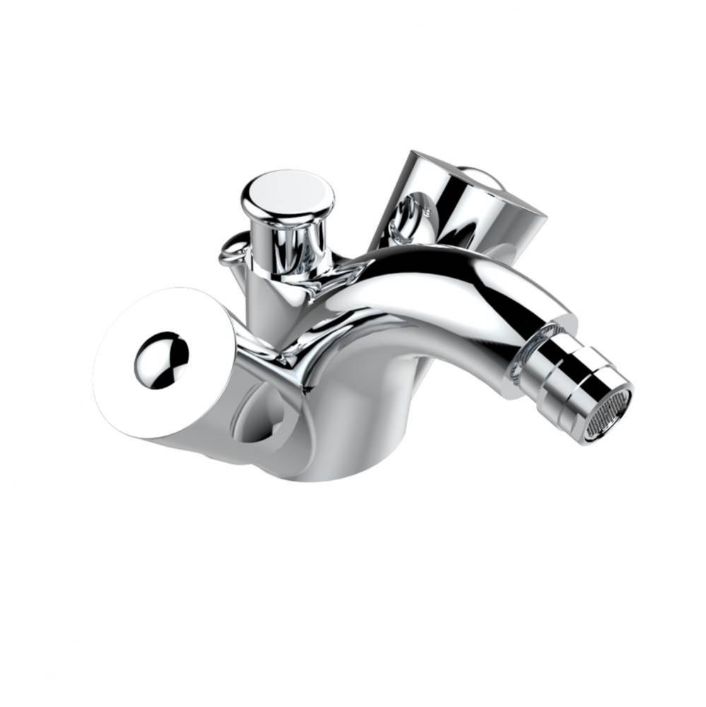 U3A-3205/2US - Single Hole Bidet Faucet Integral Diverter For Vertical Spray With Drain