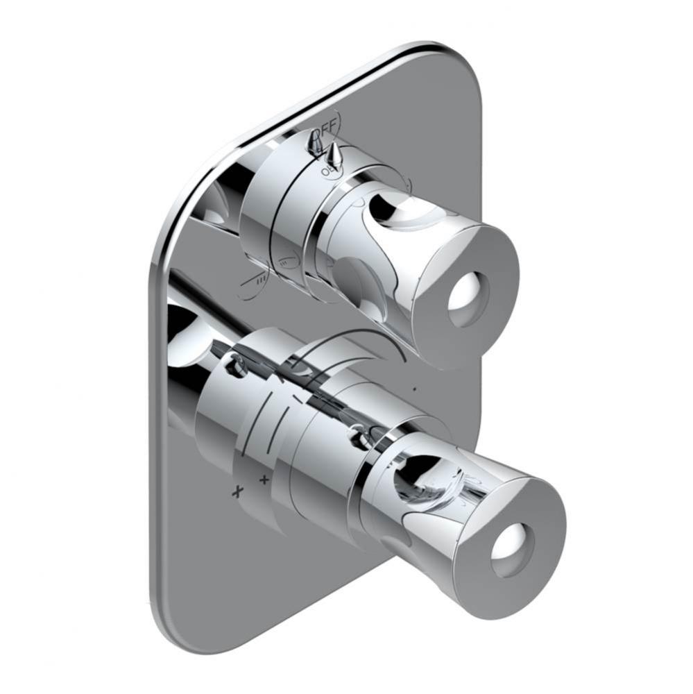 Trim for thg thermostat with 2-way diverter, rough part supplied with fixing box ref. 5 500AE/US