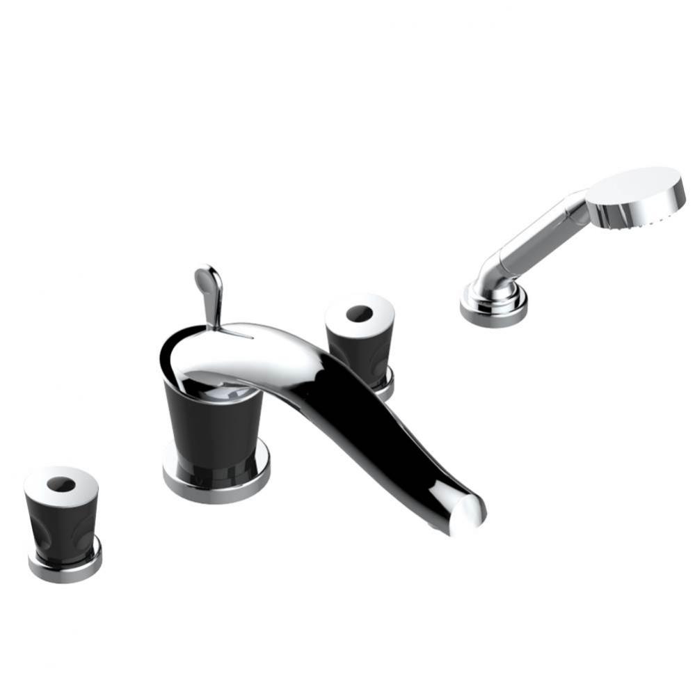 Roman tub set with divertor spout and handshower, 3/4'' valves