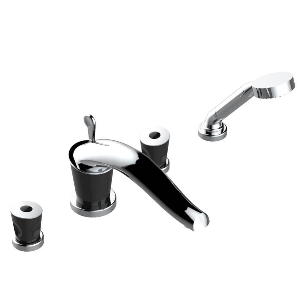 U3E-112BSGUS - Deck Mounted Tub Filler With Diverter Goliath Spout And Handshower 3/4''