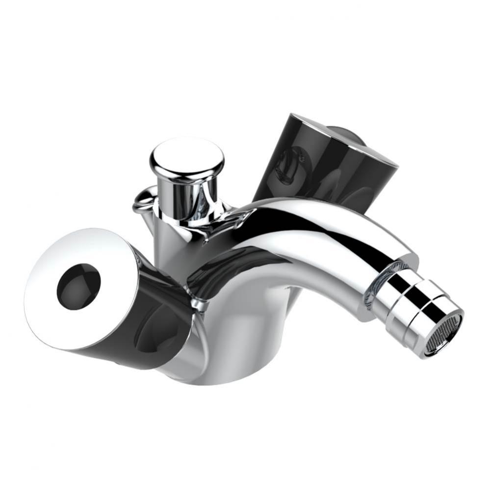 U3E-3205/2US - Single Hole Bidet Faucet Integral Diverter For Vertical Spray With Drain