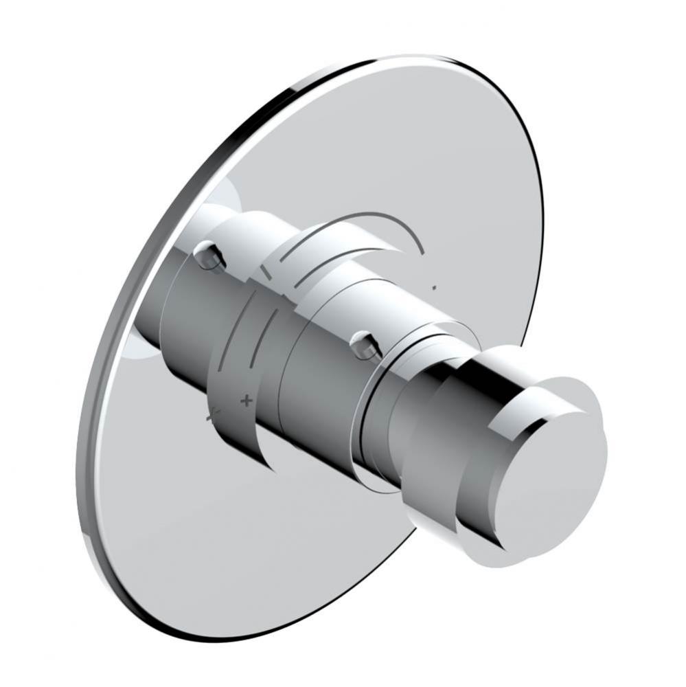 Trim for THG thermostatic valve, rough part supplied with fixing box ref. 5 200AE/US - Round plate