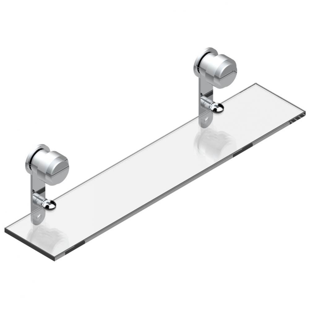 Glass shelf with brackets