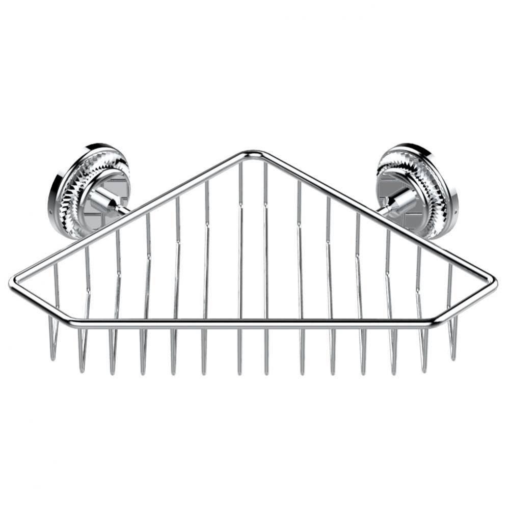 Large corner soap basket, wall mounted