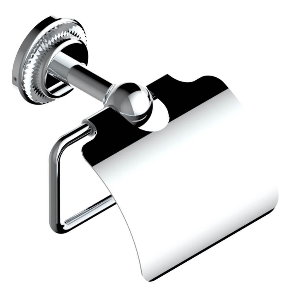 Toilet paper holder, single mount with cover