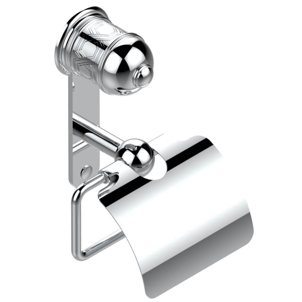 Toilet paper holder, single mount with cover