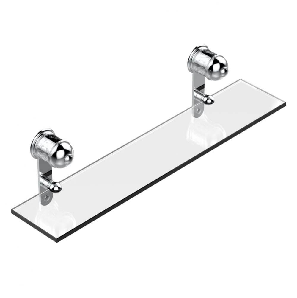 Glass shelf with brackets