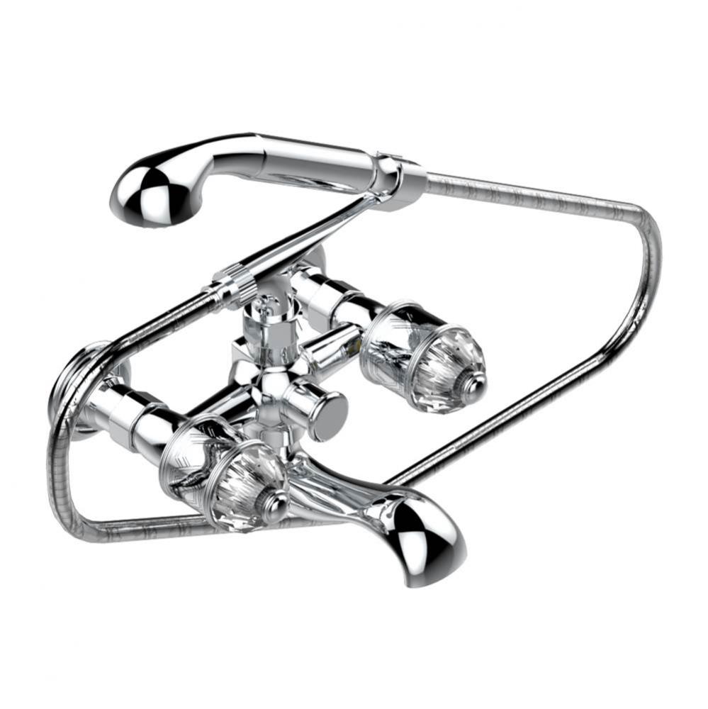 U4F-13B/US - Exposed Tub Filler With Cradle Handshower Wall Mounted