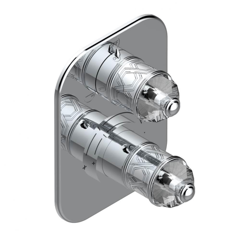 Trim for thg thermostat with 2-way diverter, rough part supplied with fixing box ref. 5 500AE/US