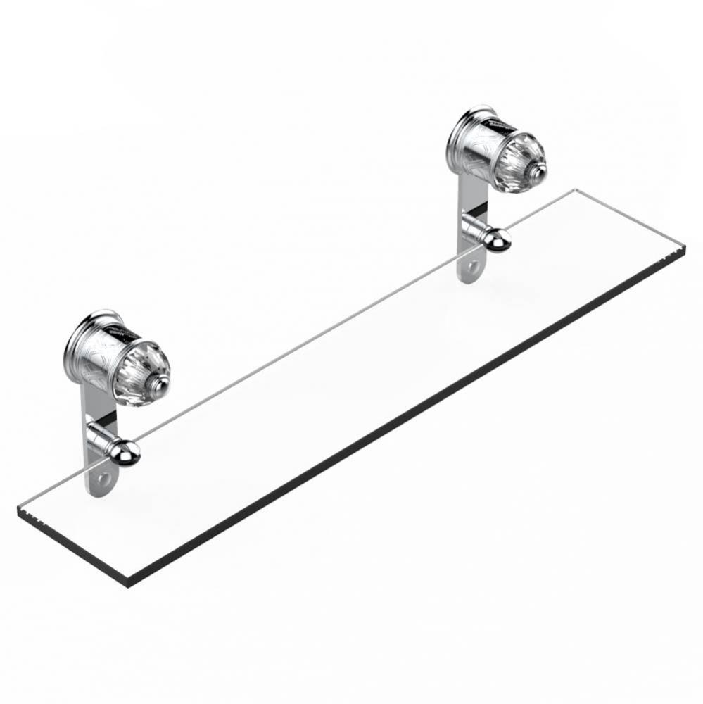 Glass shelf with brackets