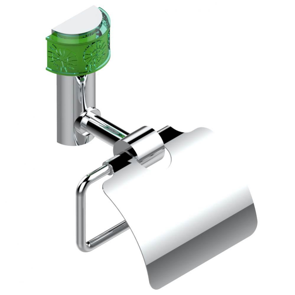 Toilet paper holder, single mount with cover