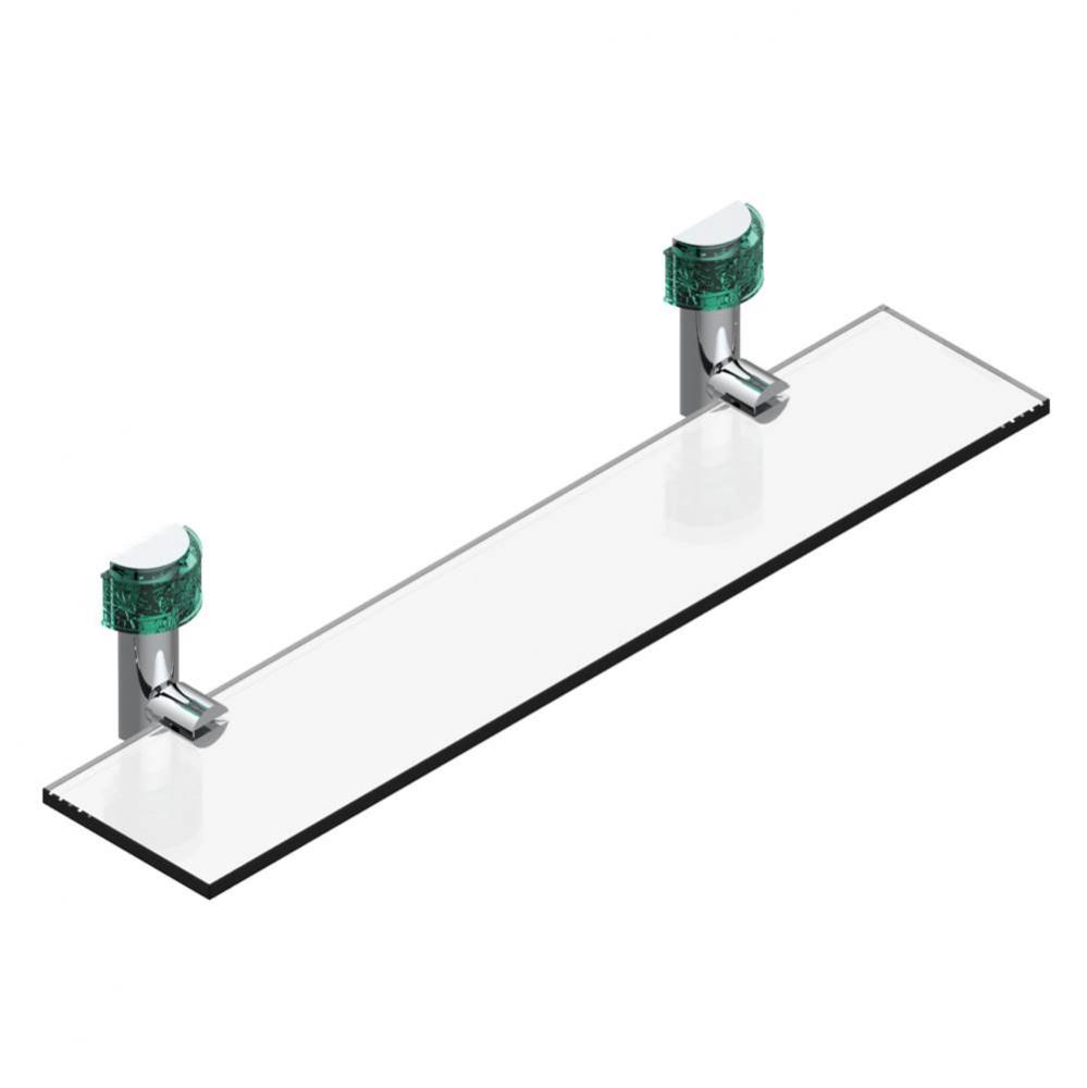 Glass shelf with brackets