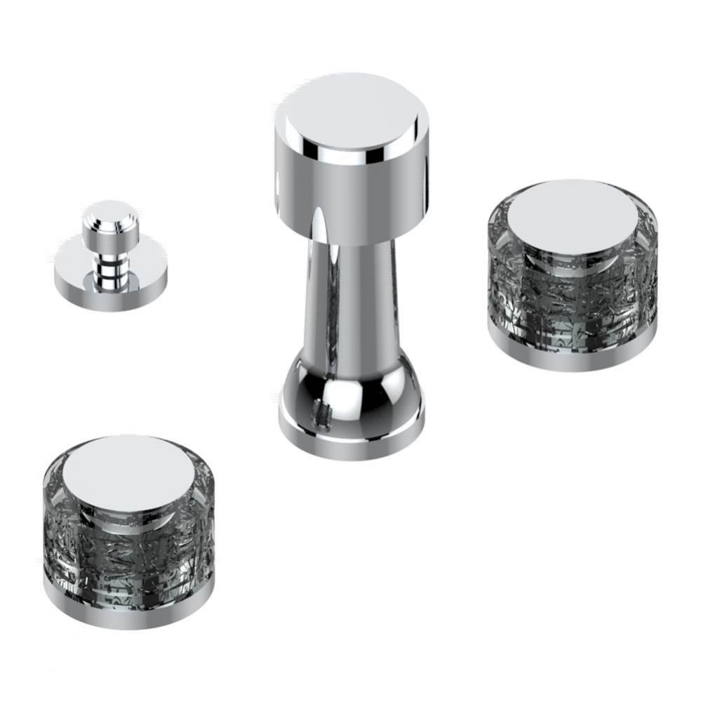 U5C-207KA - Deck Mounted 3 Hole Bidet W/Vertical Spray Vacuum Breaker And Drain