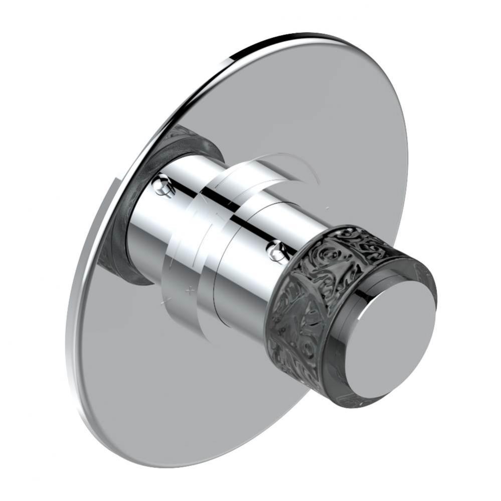 Trim for THG thermostatic valve, rough part supplied with fixing box ref. 5 200AE/US - Round plate