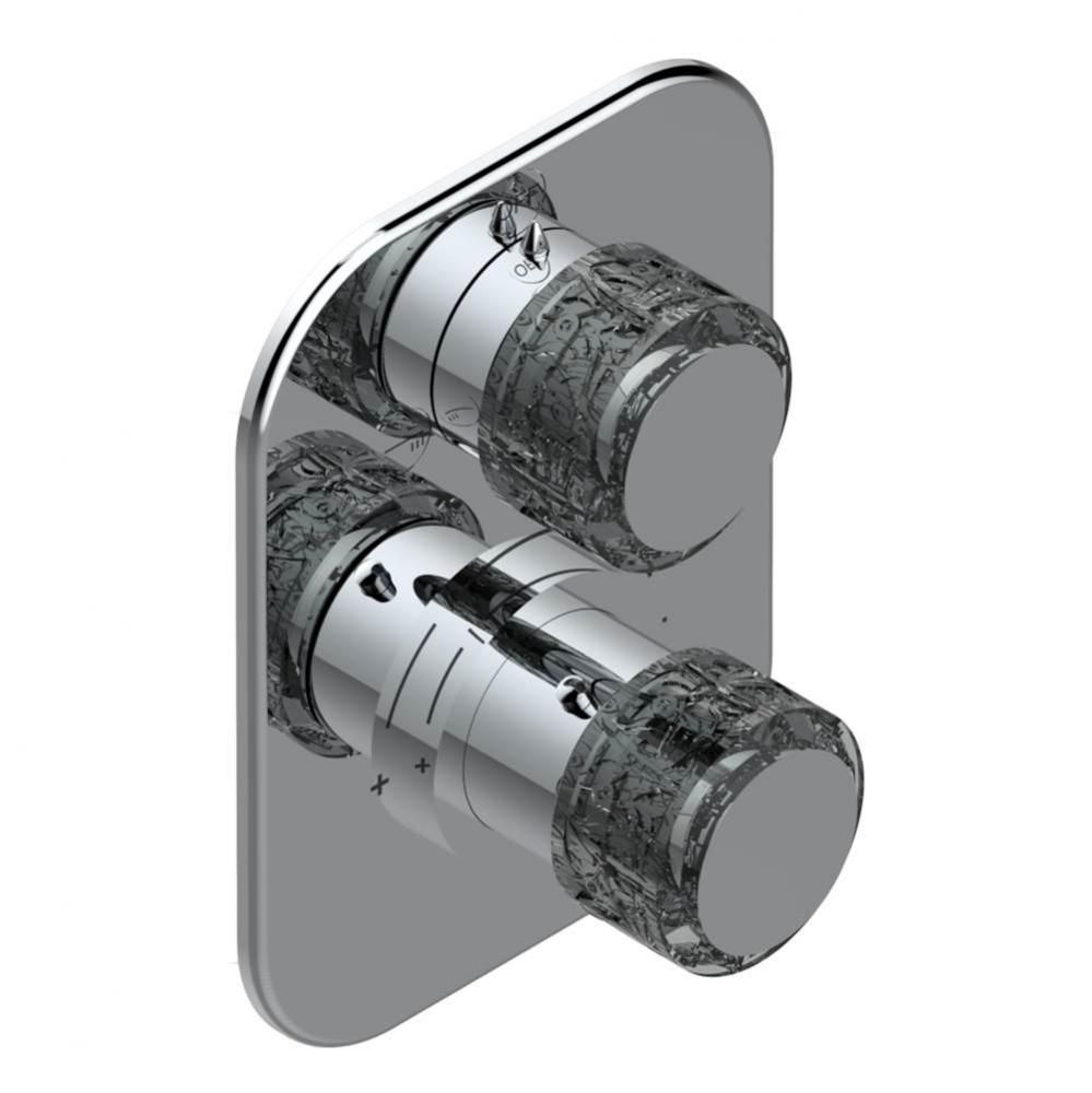 Trim for thg thermostat with 2-way diverter, rough part supplied with fixing box ref. 5 500AE/US