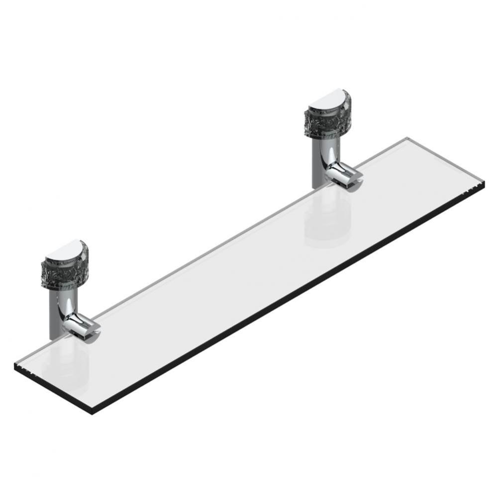 Glass shelf with brackets