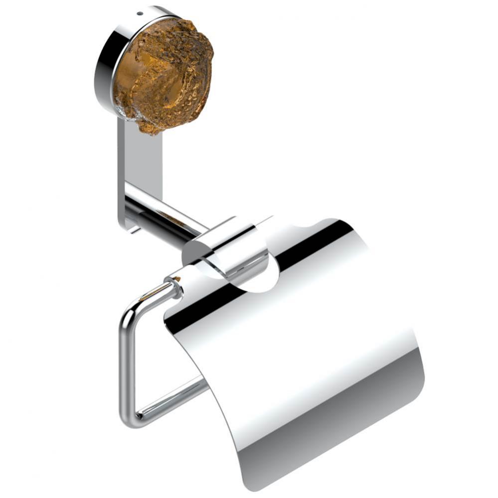 Toilet paper holder, single mount with cover