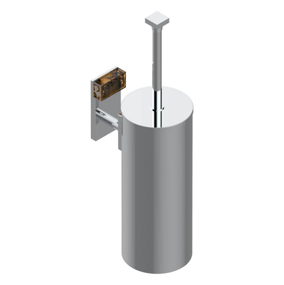 U5E-4720C - Metal Toilet Brush Holder With Brush With Cover Wall Mounted