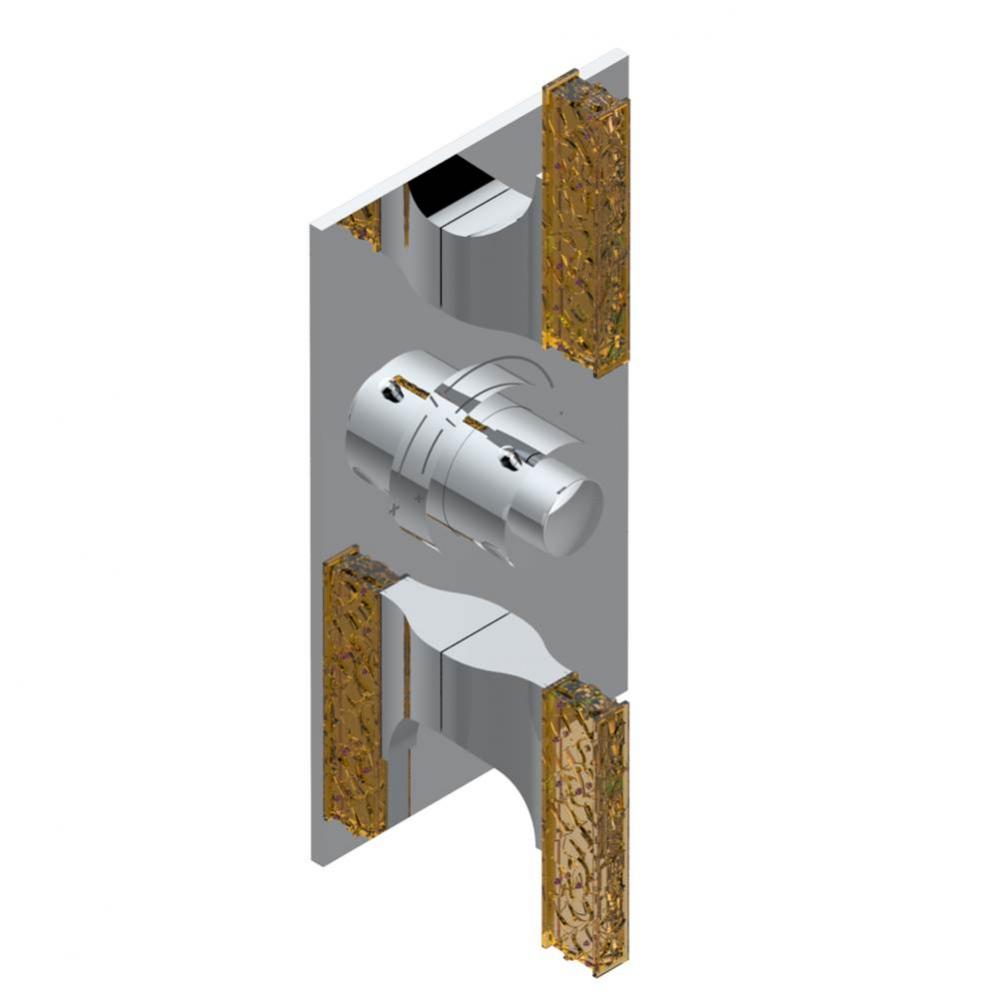 U5E-5400BE - Trim For Thg Thermostatic Valve 2 Volume Controls Ref. 5400Ae/Us