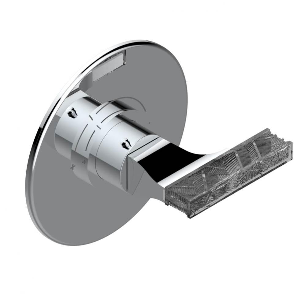 Trim for THG thermostatic valve, rough part supplied with fixing box ref. 5 200AE/US - Round plate