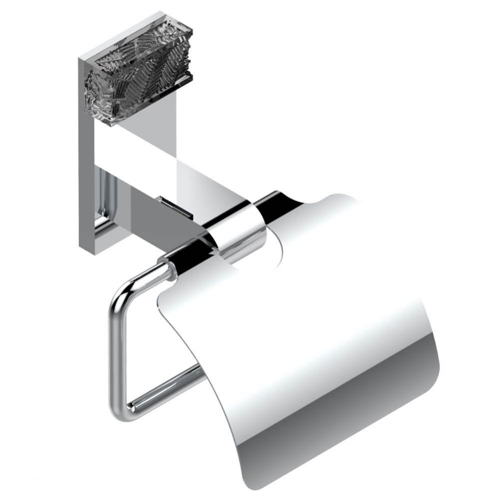 Toilet paper holder, single mount with cover