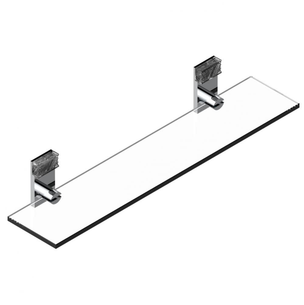 Glass shelf with brackets