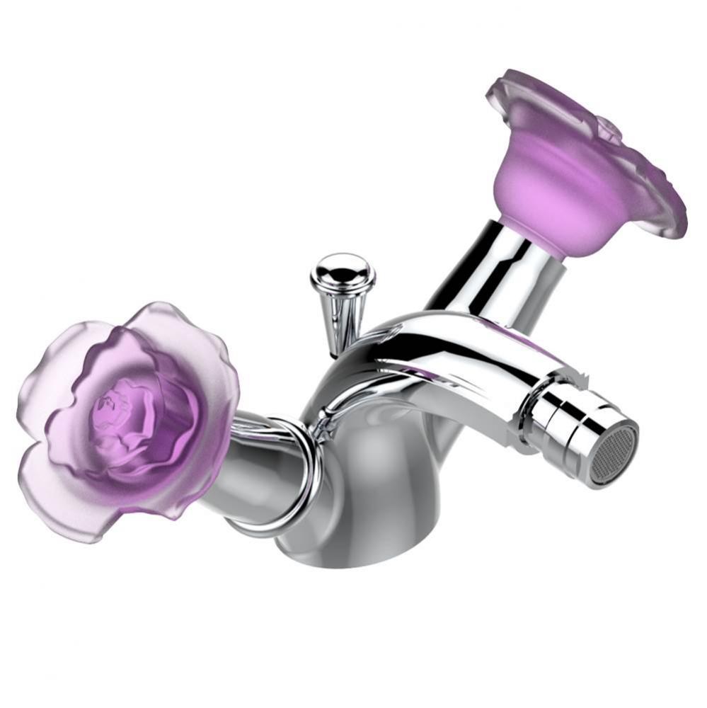 Single hole bidet faucet with drain