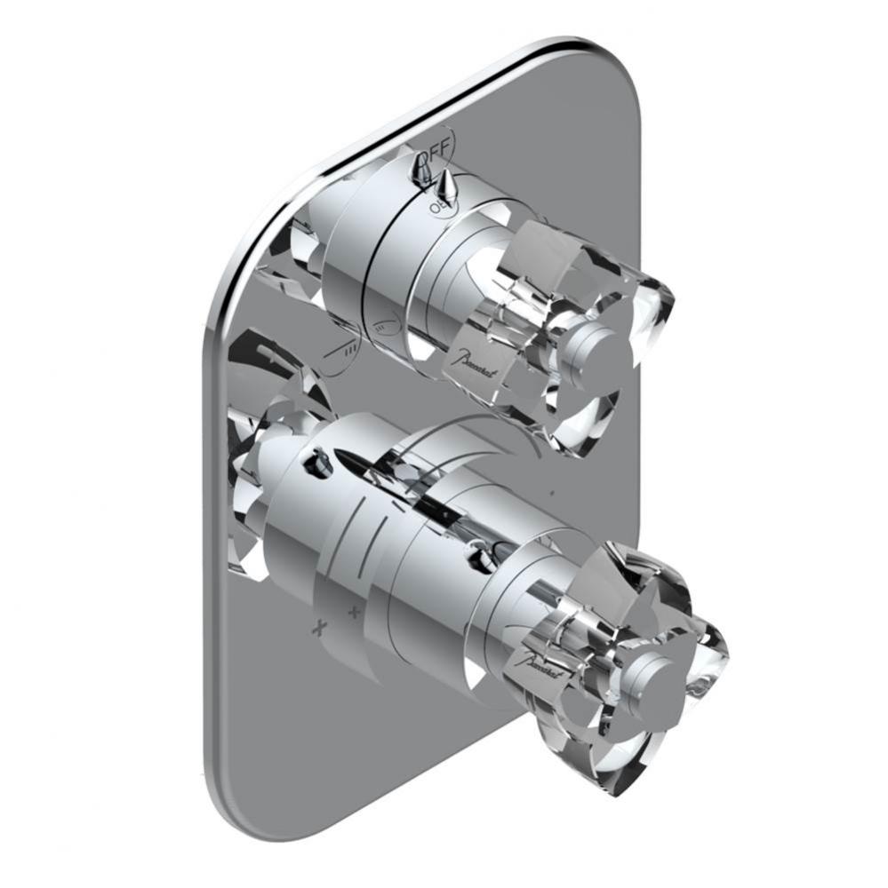 Trim for thg thermostat with 2-way diverter, rough part supplied with fixing box ref. 5 500AE/US