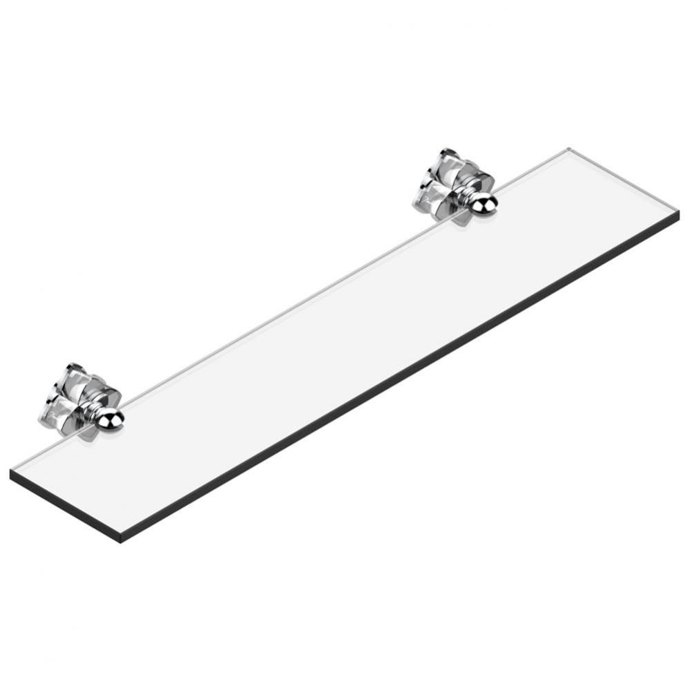 Glass shelf with brackets