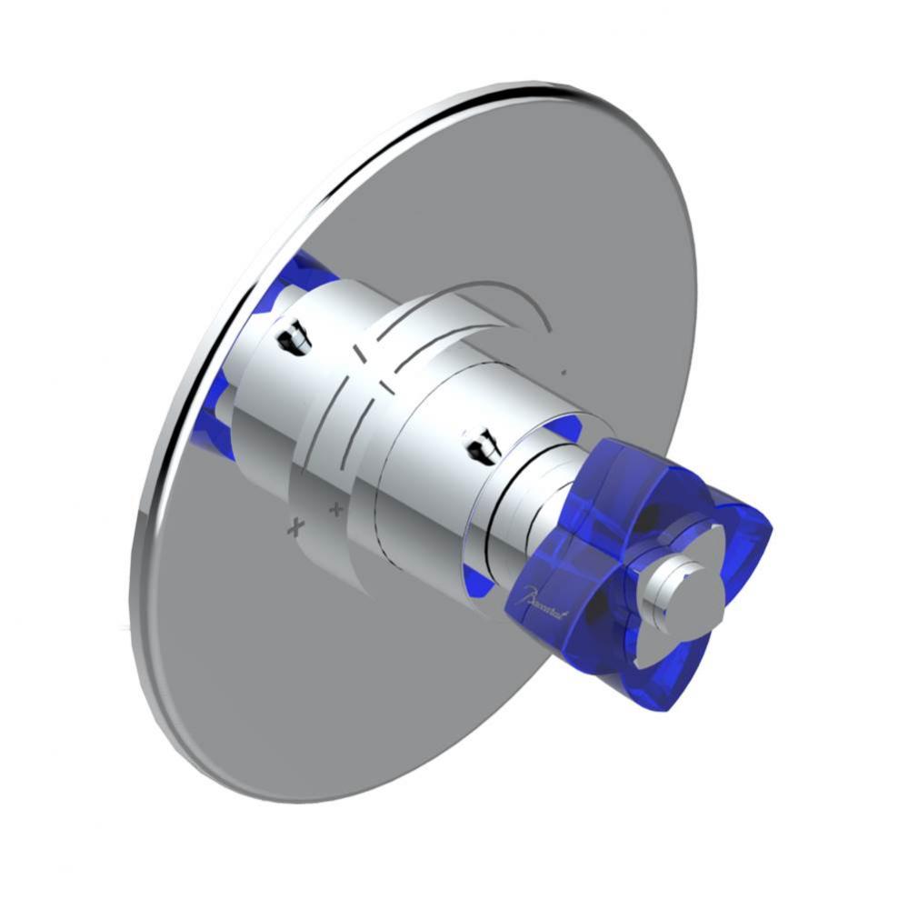 Trim for THG thermostatic valve, rough part supplied with fixing box ref. 5 200AE/US - Round plate