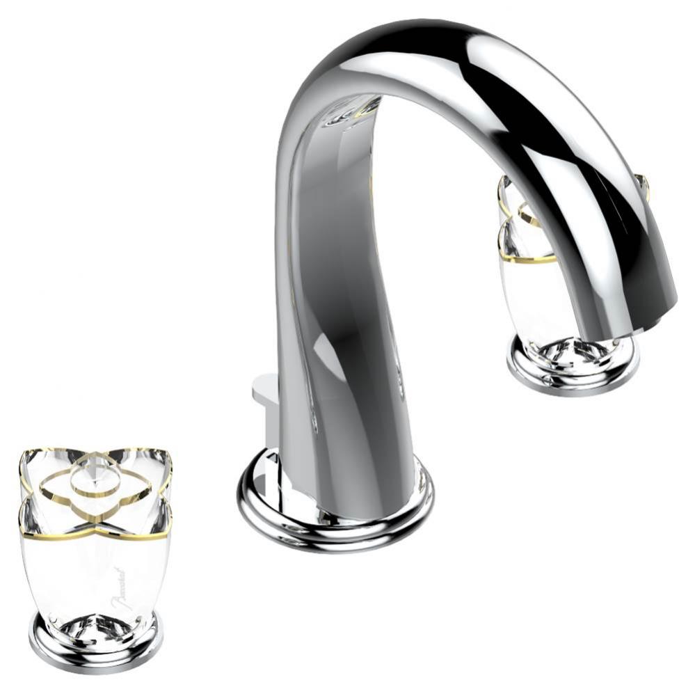 Widespread lavatory set with drain