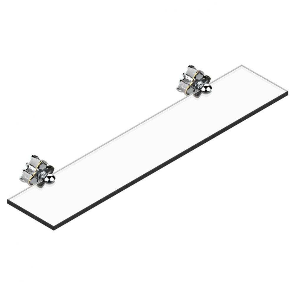 Glass shelf with brackets
