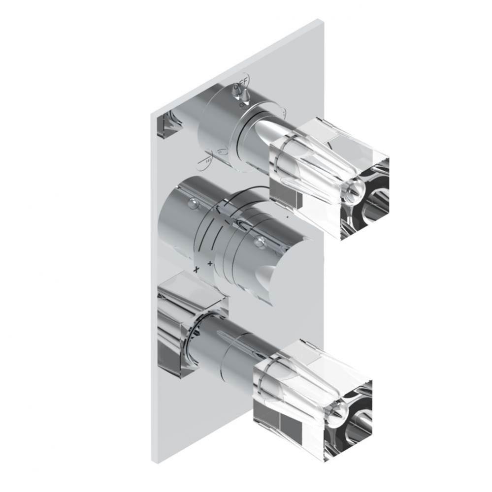 Trim for thg thermostat with 2-way diverter and on/off control, rough part supplied with fixing bo