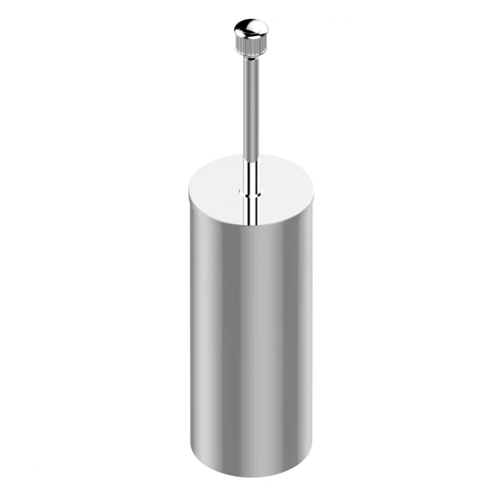 U7C-4700C - Metal Toilet Brush Holder With Brush With Cover Floor Mounted