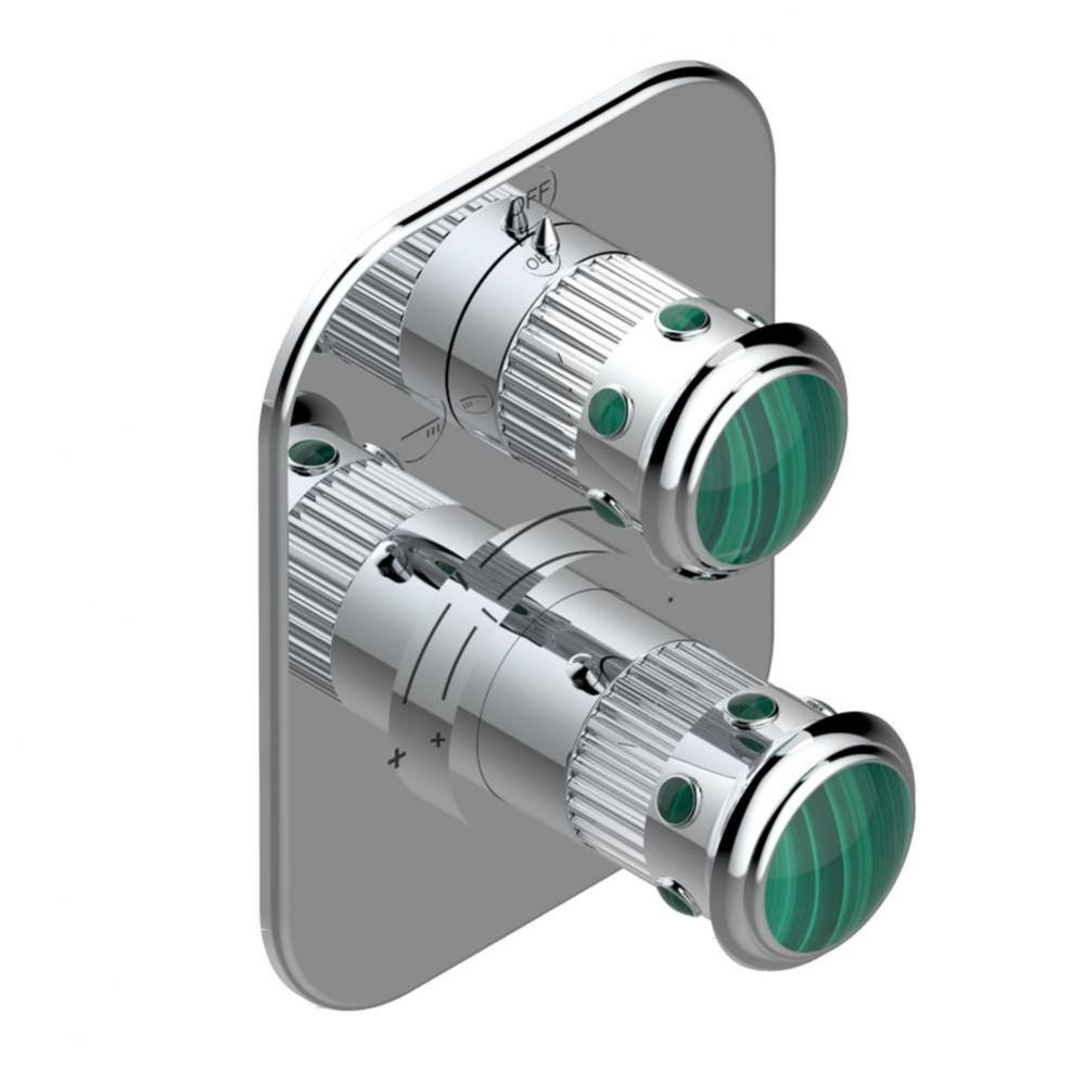 Trim for thg thermostat with 2-way diverter, rough part supplied with fixing box ref. 5 500AE/US